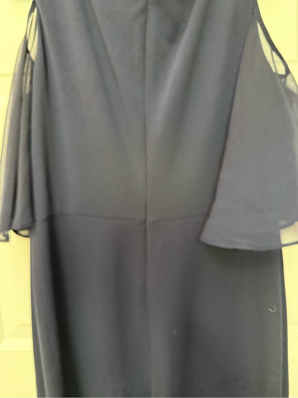 connected apparel Navy Maxi Dress with Flutter Sleeves - Picture 10 of 14